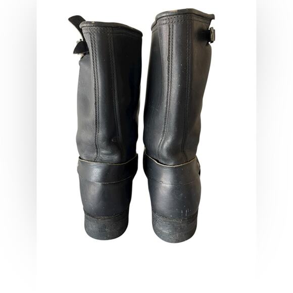 Vintage Carolina Men\'s Black Leather Engineer Motorcycle Boots Size 12 main image 6